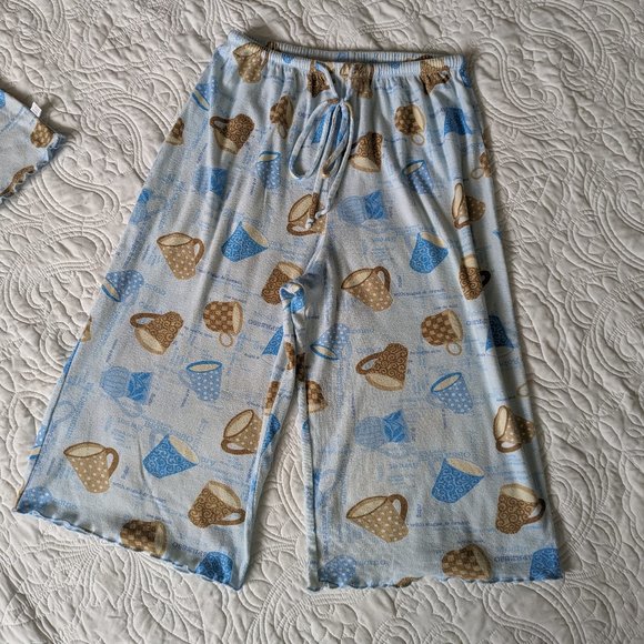 Karen Neuburger Encore Sleepwear 2 Piece Set Tank & Drawstring Cropped Pant PJs - Picture 10 of 16